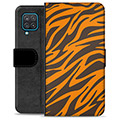 Samsung Galaxy A12 Premium Flip Cover med Pung - Tiger