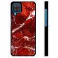 Samsung Galaxy A12 Beskyttende Cover - Rød Marmor