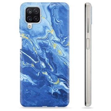 Samsung Galaxy A12 TPU Cover - Farverig Marmor