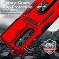 Samsung Galaxy A14/A14 5G Roterende Ring Hybrid Cover med Kameraskjold - Rød