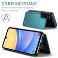 Samsung Galaxy A15 Caseme C22-etui RFID-kortpung - grøn