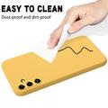 Samsung Galaxy A15 Liquid Silikone Cover med Strop - Gul