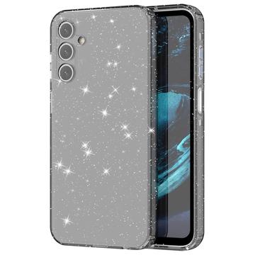 Samsung Galaxy A15 Stylish Glitter Series TPU Cover - Gennemsigtig Sort