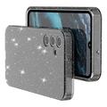 Samsung Galaxy A15 Stylish Glitter Series TPU Cover - Gennemsigtig Sort