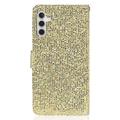 Samsung Galaxy A16 Stilfuldt glitterpungetui - guld