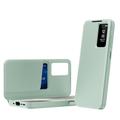 Samsung Galaxy A17 Smart Clear View Flip etui med kortplads - Lysegrøn