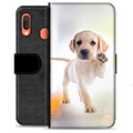 Samsung Galaxy A20e Premium Flip Cover med Pung - Hund
