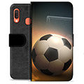 Samsung Galaxy A20e Premium Flip Cover med Pung - Fodbold