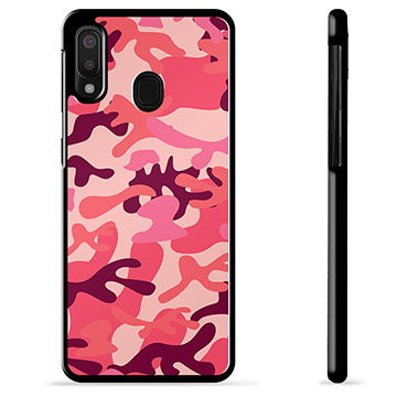 Samsung Galaxy A20e Beskyttende Cover - Pink Camouflage