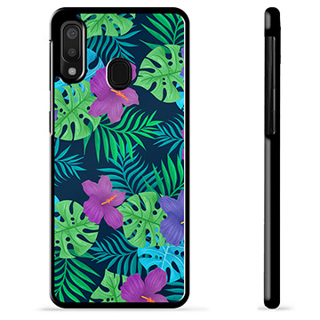 Samsung Galaxy A20e Beskyttende Cover - Tropiske Blomster