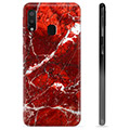 Samsung Galaxy A20e TPU Cover - Rød Marmor