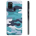 Samsung Galaxy A21s TPU Cover - Blå Camouflage