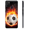 Samsung Galaxy A21s TPU Cover - Fodbold Flamme