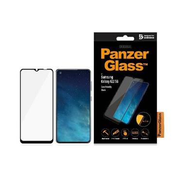 Samsung Galaxy A22 5G PanzerGlass Case Friendly Skærmbeskyttelse Hærdet Glas - Sort Kant