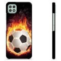 Samsung Galaxy A22 5G Beskyttende Cover - Fodbold Flamme