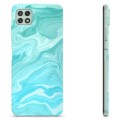 Samsung Galaxy A22 5G TPU Cover - Blå Marmor