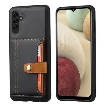 Samsung Galaxy A24 4G Retro Style Cover med Pung - Sort