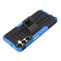 Samsung Galaxy A25 Anti-Slip Hybrid Cover med Stativ - Blå / Sort