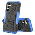 Samsung Galaxy A25 Anti-Slip Hybrid Cover med Stativ - Blå / Sort
