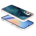 Samsung Galaxy A25 Marmormønster Galvaniseret IMD TPU Cover - Grøn