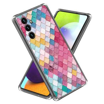 Samsung Galaxy A25 Stilfuld Ultra-Slim TPU Cover - Regnbue Rhombus