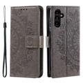 Samsung Galaxy A26 Mandala Series Etui med Pung - Grå
