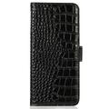 Samsung Galaxy A27 Crocodile Series Læderpung med RFID - Sort