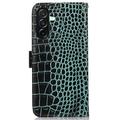 Samsung Galaxy A27 Crocodile Series Læderpung med RFID - Grøn