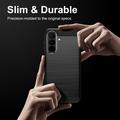 Samsung Galaxy A27 Børstet TPU Cover - Karbonfiber