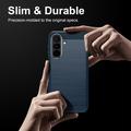 Samsung Galaxy A27 Børstet TPU Cover - Karbonfiber - blå
