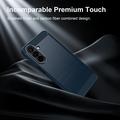 Samsung Galaxy A27 Børstet TPU Cover - Karbonfiber - blå