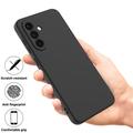 Samsung Galaxy A27 Flydende silikone cover med håndrem - Sort