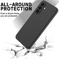 Samsung Galaxy A27 Flydende silikone cover med håndrem - Sort