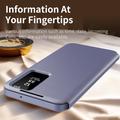 Samsung Galaxy A27 Smart Clear View Flip etui med kortplads - grå-lilla