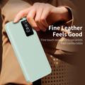 Samsung Galaxy A27 Smart Clear View Flip etui med kortplads - Lysegrøn