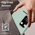 Samsung Galaxy A27 Smart Clear View Flip etui med kortplads - Lysegrøn