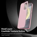 Samsung Galaxy A27 Smart Clear View Flip etui med kortplads - Pink