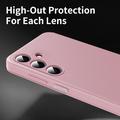 Samsung Galaxy A27 Smart Clear View Flip etui med kortplads - Pink