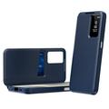 Samsung Galaxy A27 Smart Clear View Flip etui med kortplads - Safir