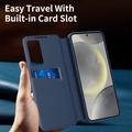 Samsung Galaxy A27 Smart Clear View Flip etui med kortplads - Safir