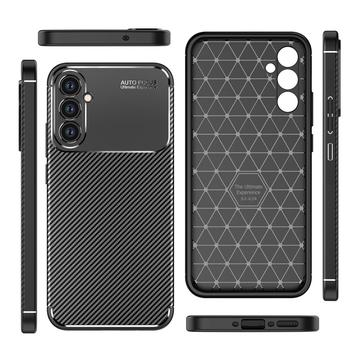 Samsung Galaxy A34 5G Beetle Karbonfiber TPU Cover - Sort