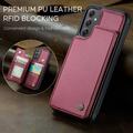 Samsung Galaxy A34 5G Caseme C22-etui RFID-kortpung - Rød