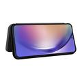 Samsung Galaxy A35 Flip Cover - Karbonfiber - Sort