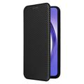 Samsung Galaxy A35 Flip Cover - Karbonfiber - Sort