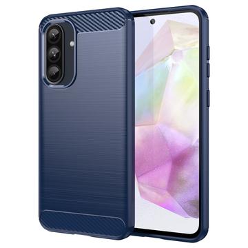 Samsung Galaxy A36/A56 Børstet TPU Cover - Karbonfiber