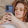Samsung Galaxy A36/A56 Børstet TPU Cover - Karbonfiber