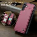 Samsung Galaxy A36 Caseme C22-etui RFID-kortpung - rød
