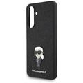 Samsung Galaxy A36 Karl Lagerfeld Fixed Glitter Metal Ikonik Cover - Sort