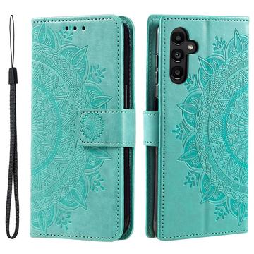 Samsung Galaxy A36 Mandala Series Etui med Pung - Grøn