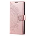 Samsung Galaxy A36 Mandala Series Etui med Pung - Rødguld